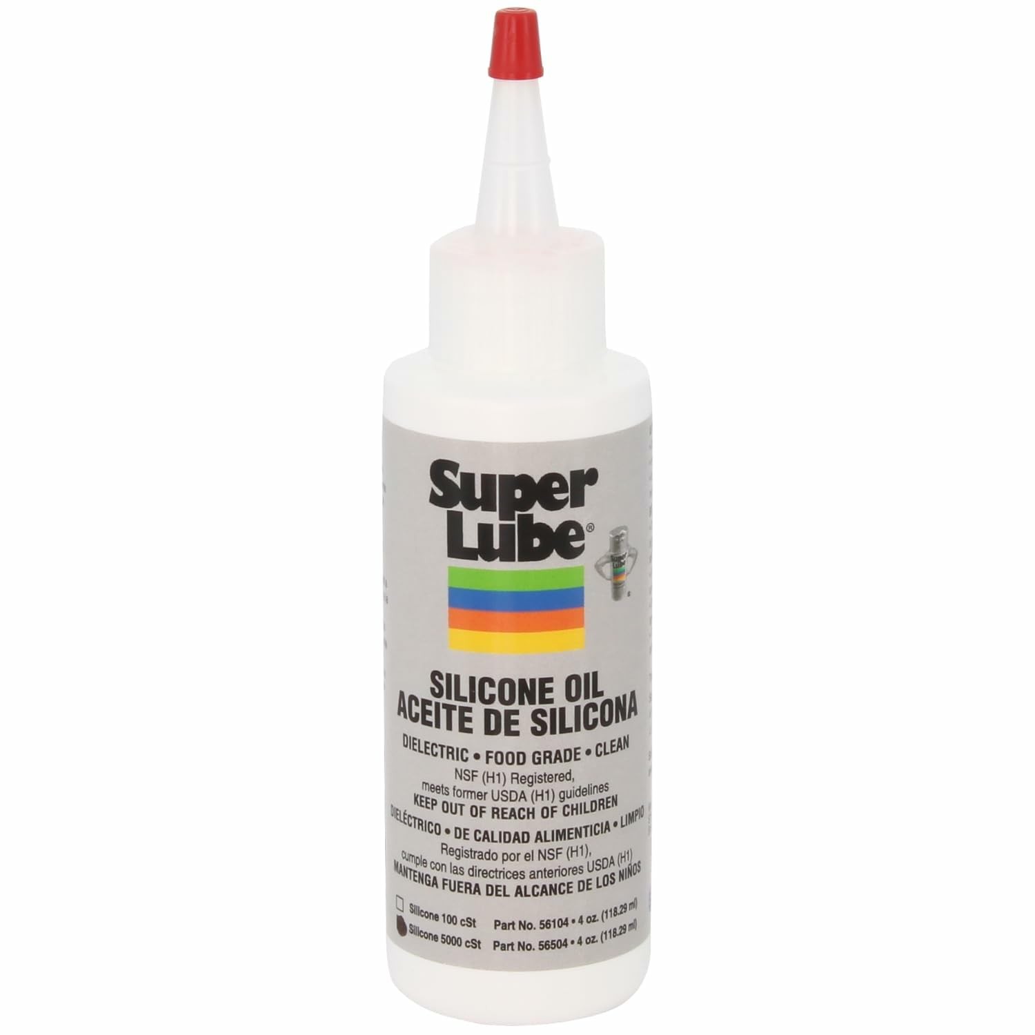 Super Lube Silicone Oil High & Low Temp CST 5000 cSt – 4oz Bottle, Clear