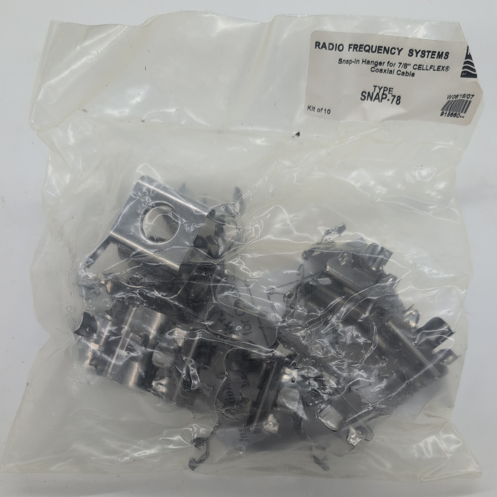 RADIO FREQUENCY SYSTEMS SNAP-78 Snap-in Hanger for 7/8″ Coaxial Cable (10ct)