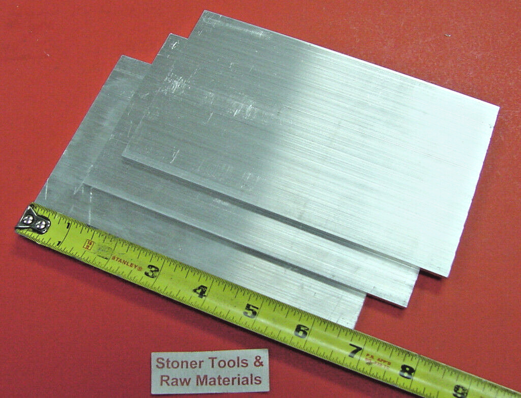 3 Pieces 1/8″ X 4″ ALUMINUM 6061 FLAT BAR 6.70″ long T6511 Extruded Mill Stock
