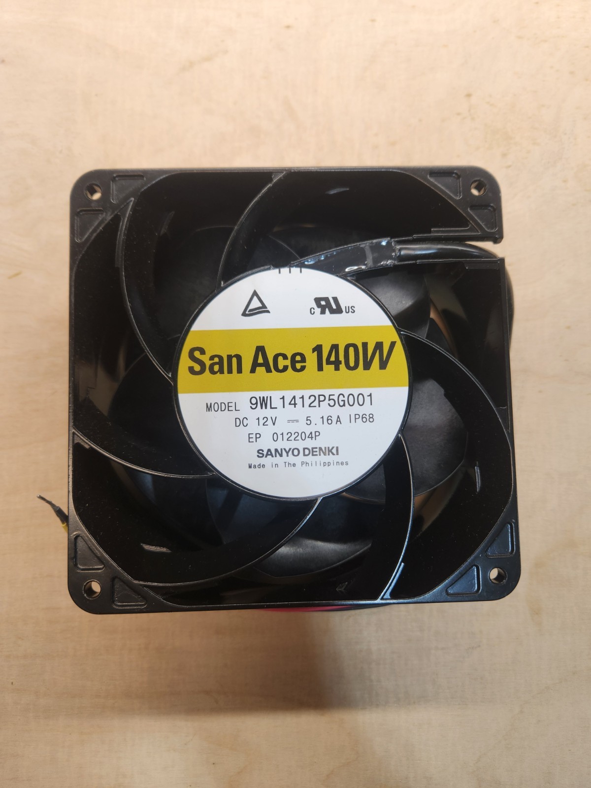 San Ace 140W Model 9WL 12 VDC Axial Fan 140x140x51 Sanyo Denki