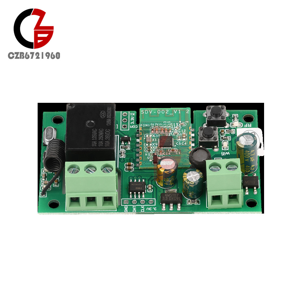 AC/DC7-32V/AC220V 1-CH Pro Self-Locking APP Smart WIFI Bluetooth Relay Module