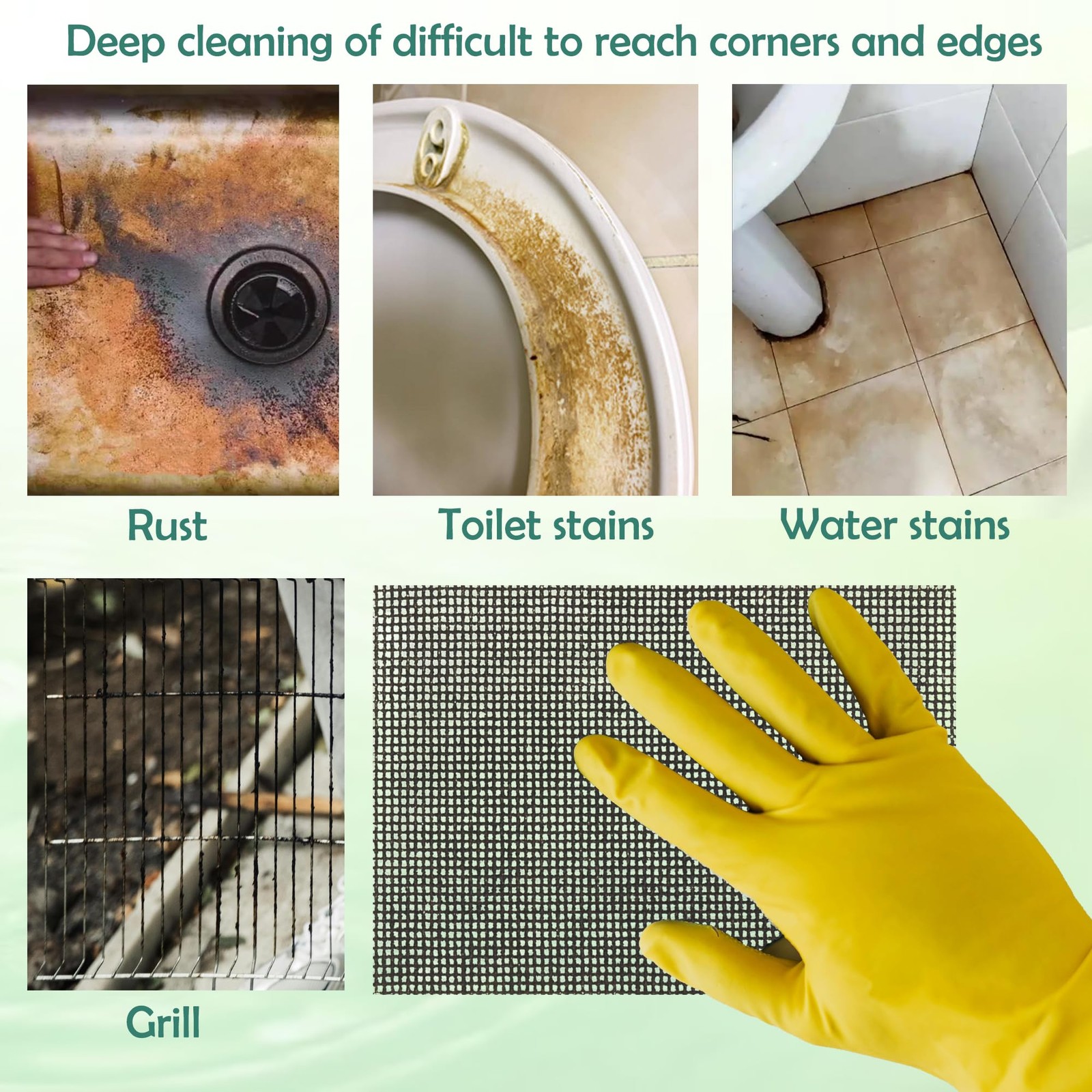 10 Pcs Cleaning Screens for Toilets Cleaner Hard Water 5.5 x 4 Inch Pads