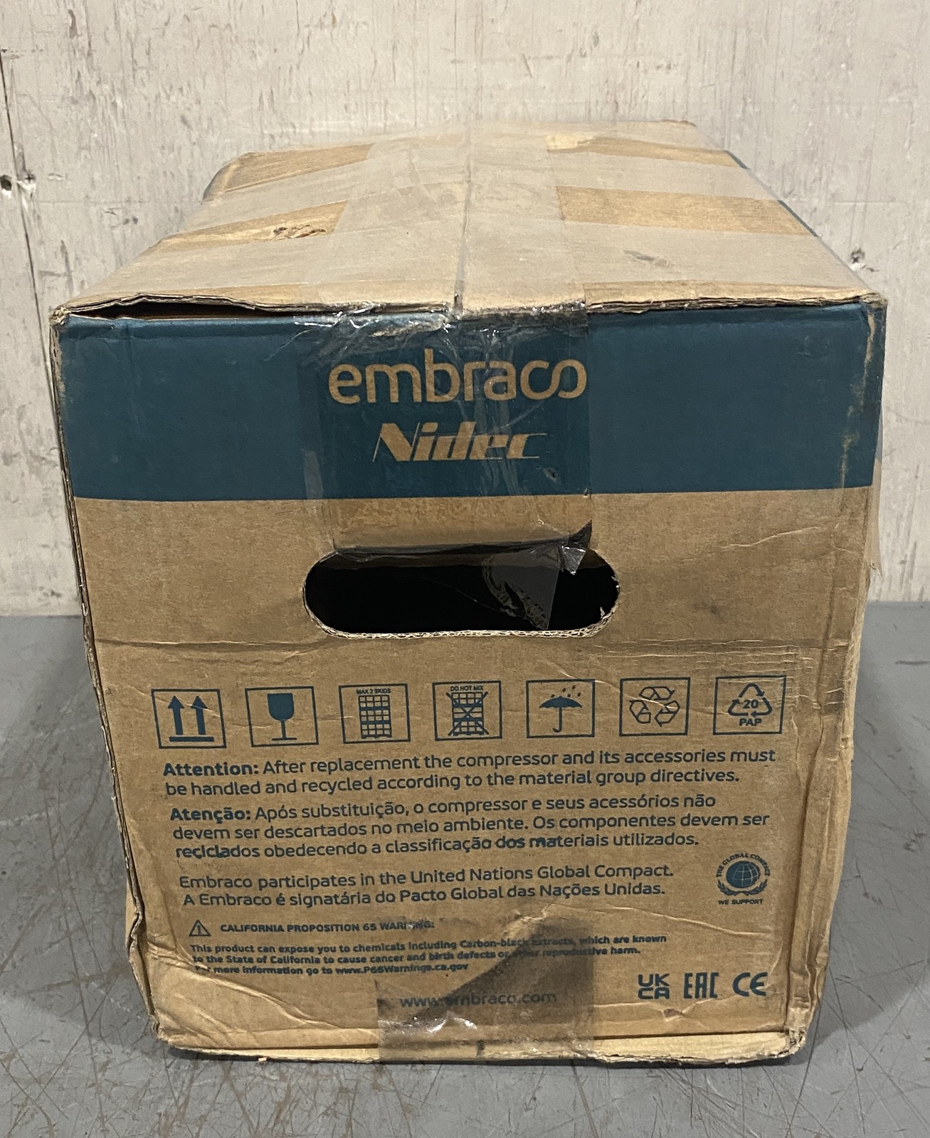 Embraco 115V Hermetic Reciprocating Compressor NT2210UV