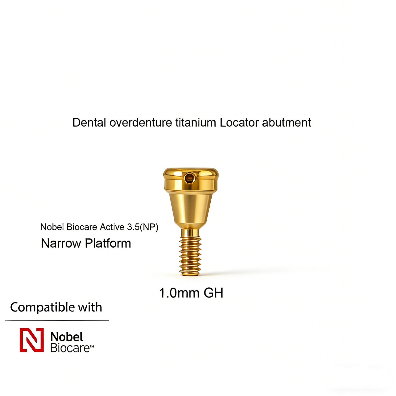 US Dental Ti Abutment NP fit Zest Locator for NobelBiocare NobelActive Implants