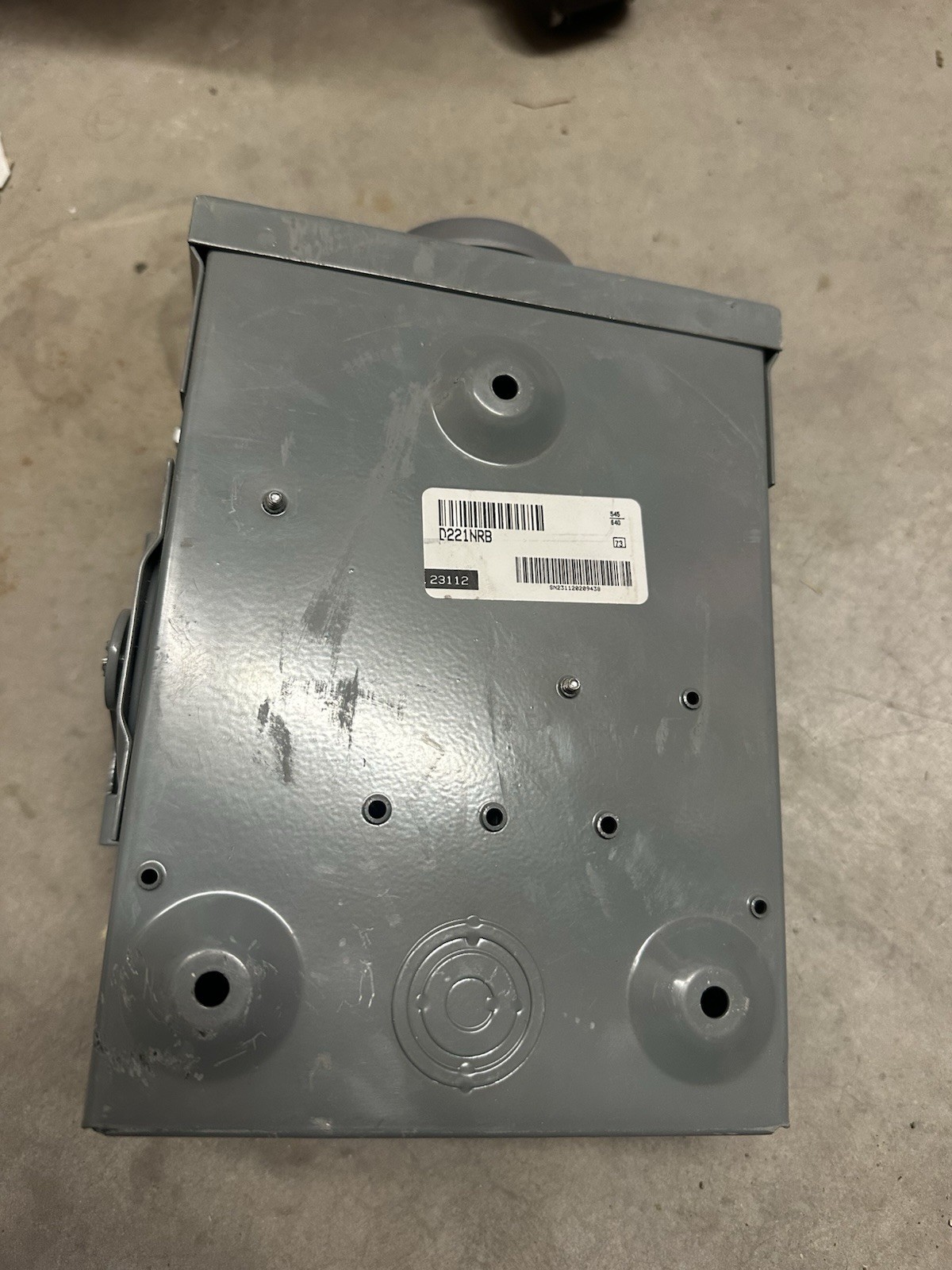 SQUARE D Fusible Disconnect Switch, D221NRB NEMA 3R ENCLOSURE, 30 AMP, 240 VAC