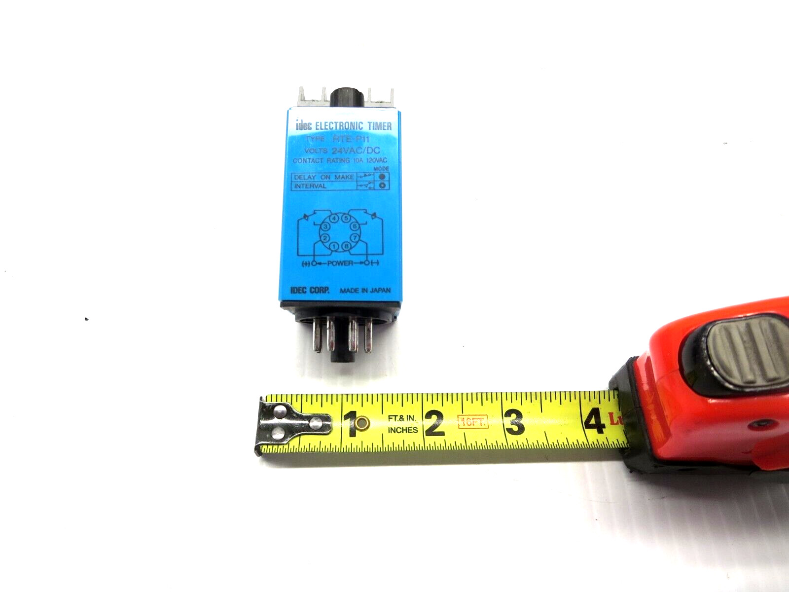 Idec RTE-P11 & P-B 27E122 Relay Time Delay W/Base 8 Pin 24VAC/DC See Pics Used