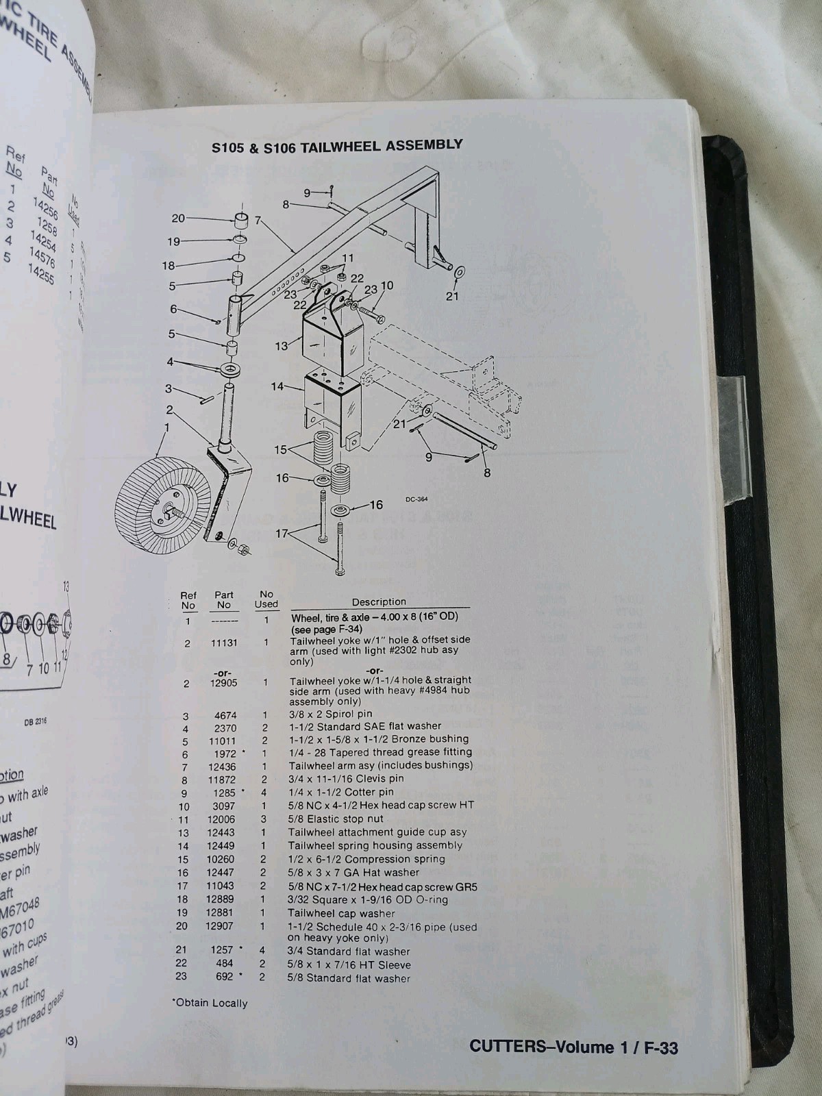Woods Parts Manual Binder Rotary Cutters Mowers Misc. Equipment