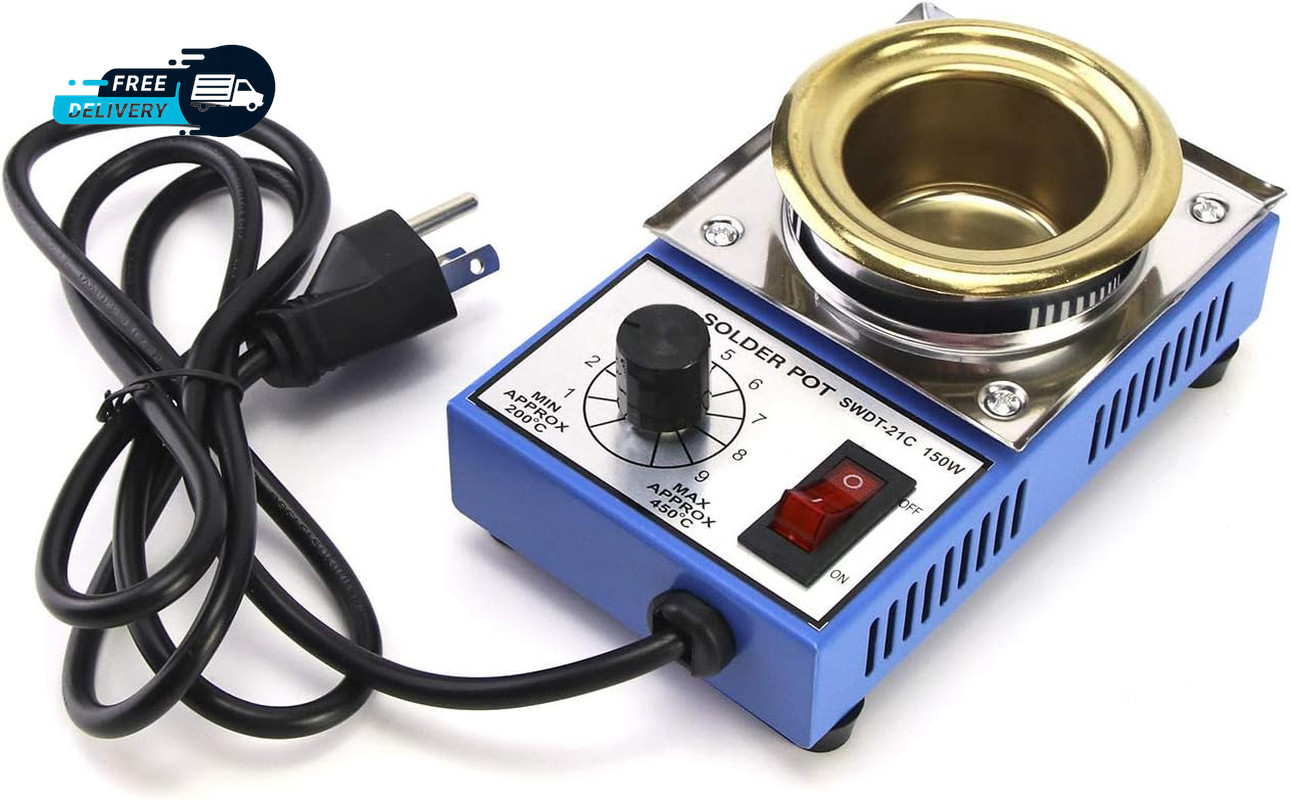 Solder Pot 150W 110V 50Mm Soldering Bath Titanium Plate Capacity 500G 200-450°C