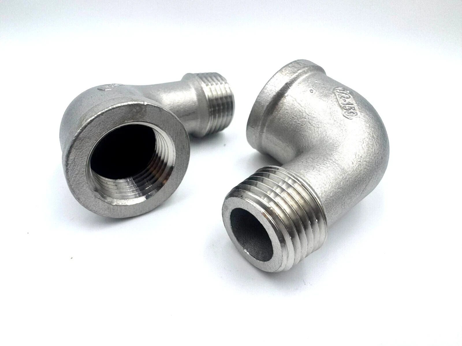 2 Pack 304 STAINLESS STEEL STREET 90 ELBOW 1/2″ NPT PIPE SP114 CLASS 150
