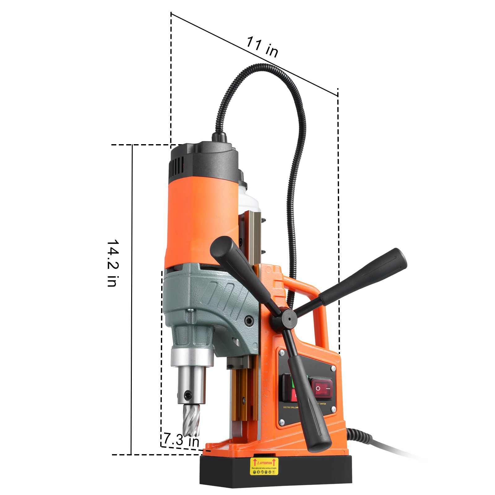 VEVOR Magnetic Drill 1450W 12500/12800N Portable Mag Drill Press 850/800RPM