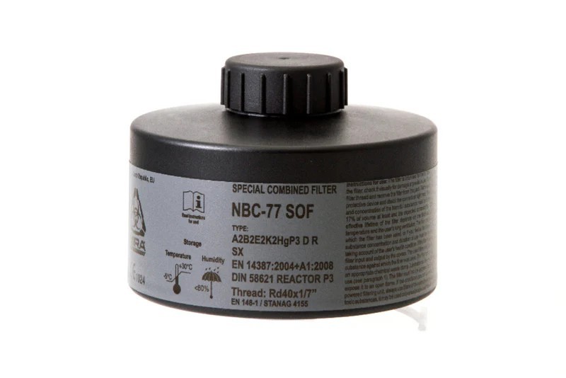 MIRA CBRN Gas Mask Filter NBC-77 SOF 40mm Thread – 20 Year Shelf Life SEALED NEW