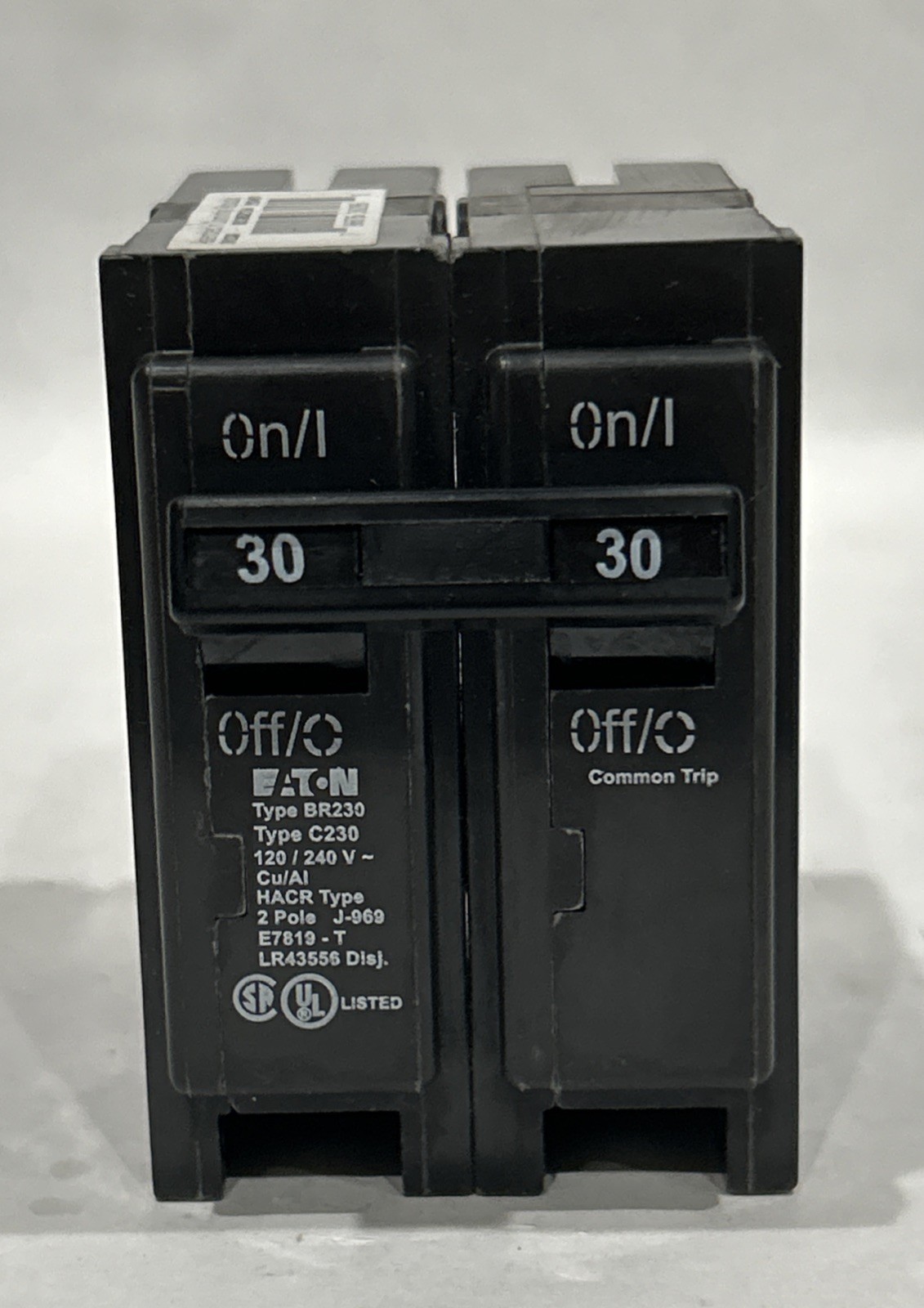 Eaton BR230 30 Amp 2 Pole 120/240 V 10 kA Circuit Breaker