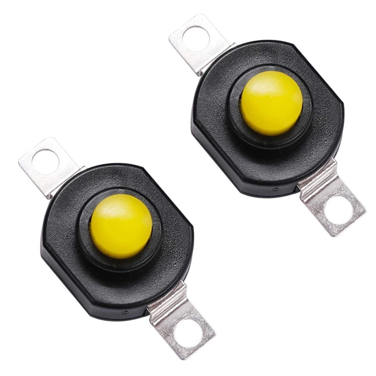 mxuteuk 30pcs Self-Lock Micro Push Button Switch DC 12V Switch 0.5A 2Pin Latchin