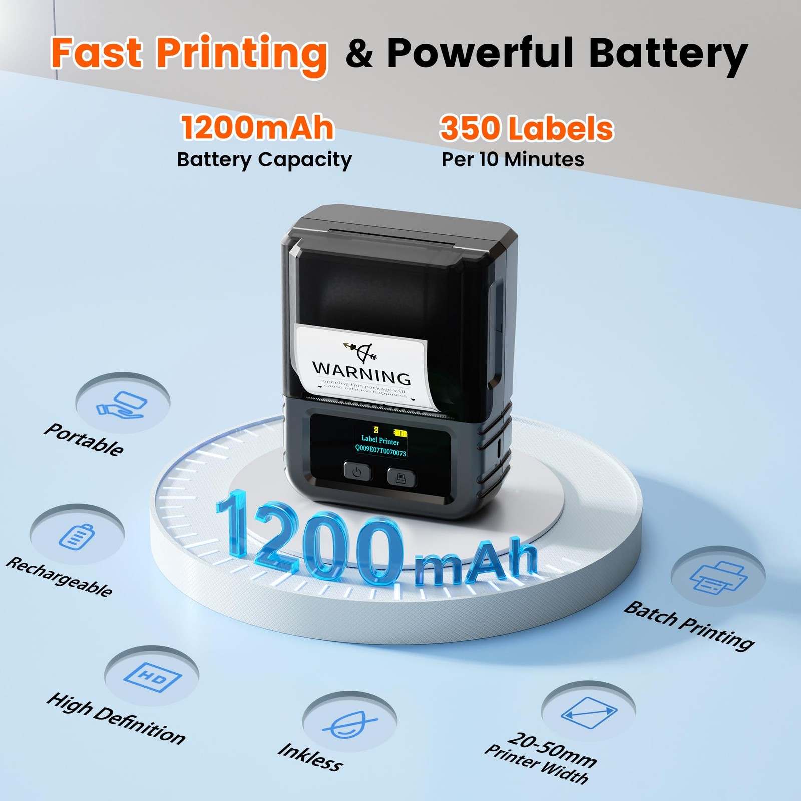 Phomemo M120 Bluetooth Label Maker, Thermal 4.37X3.39X2.32 Inch, Black