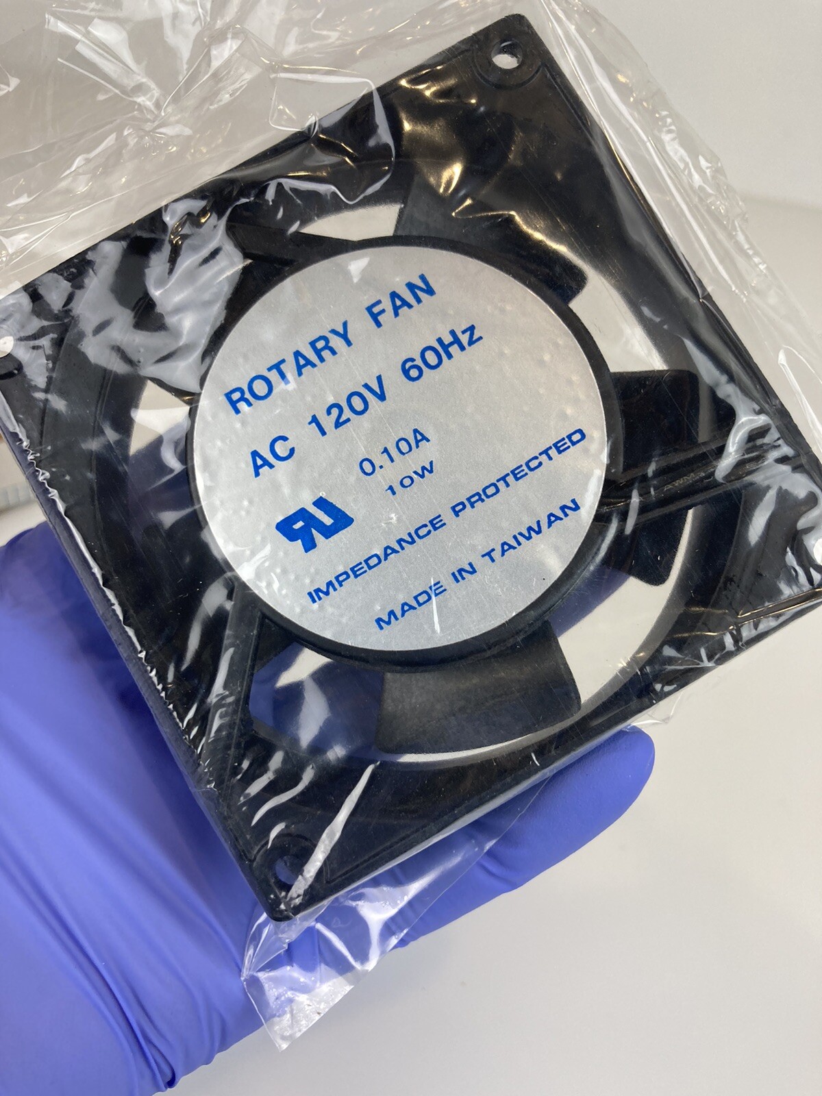 Axial Rotary Fan AC 120V 60Hz 0.10A 10W Impedance Protected #48-1921
