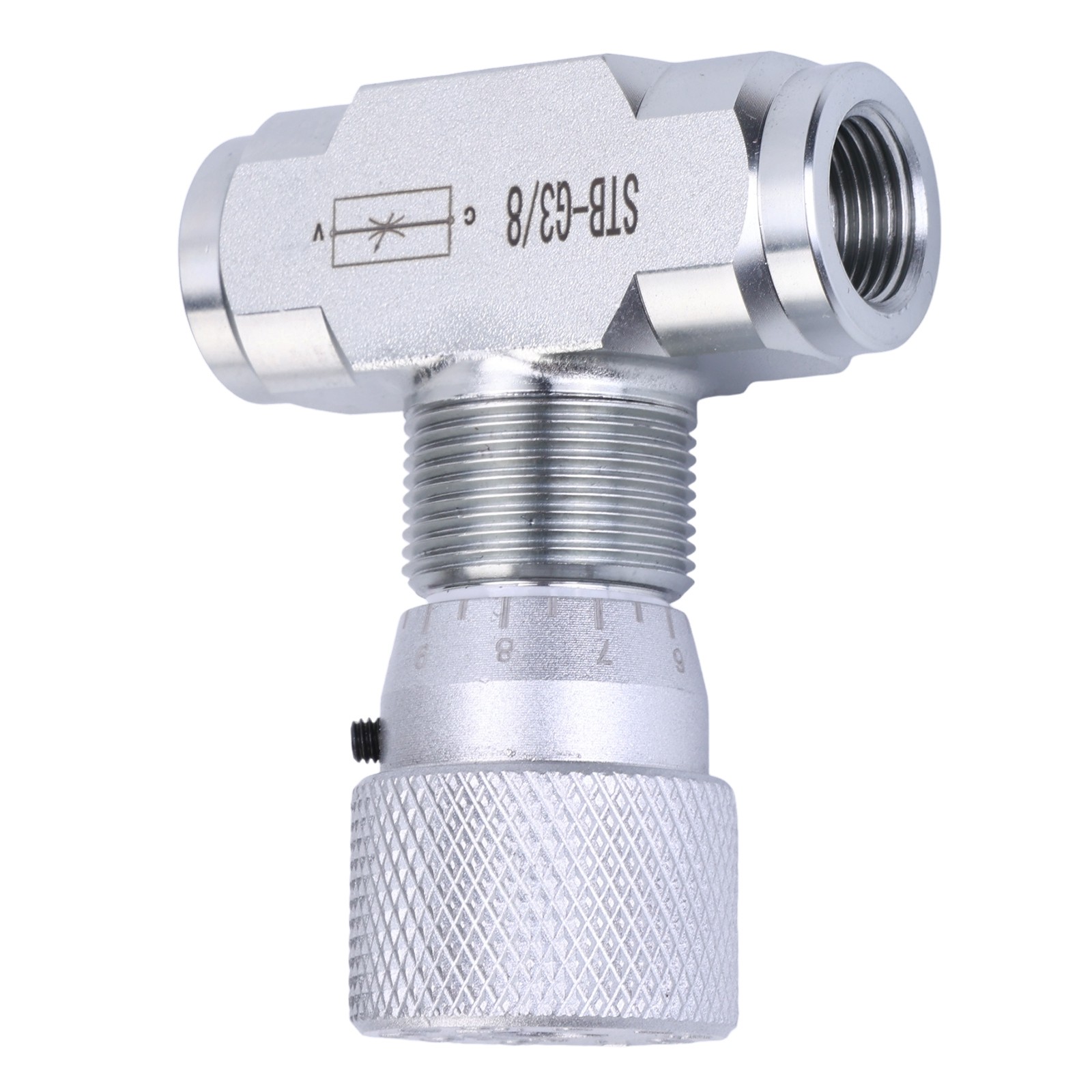 For Fluids Gases 3/8in Hydraulic Adjustable Flow Control Two-way Joint w/ G3/8