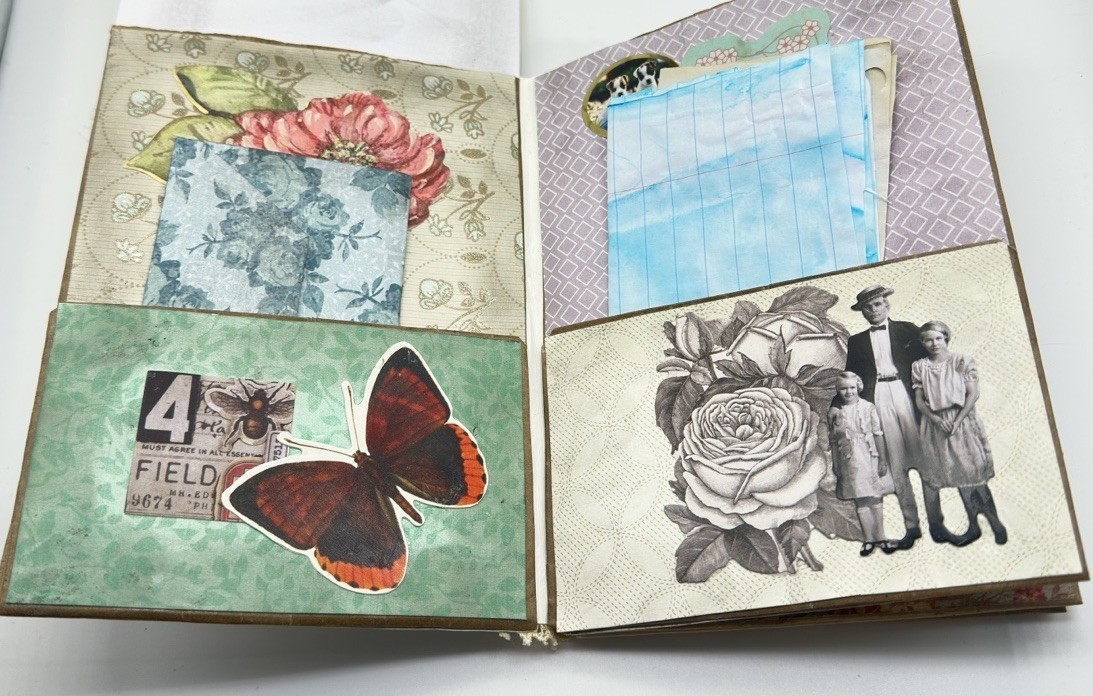 Junk Journal Pleasures Themed Medium Is Brown Paper Bags And Coffee Dyed Paper