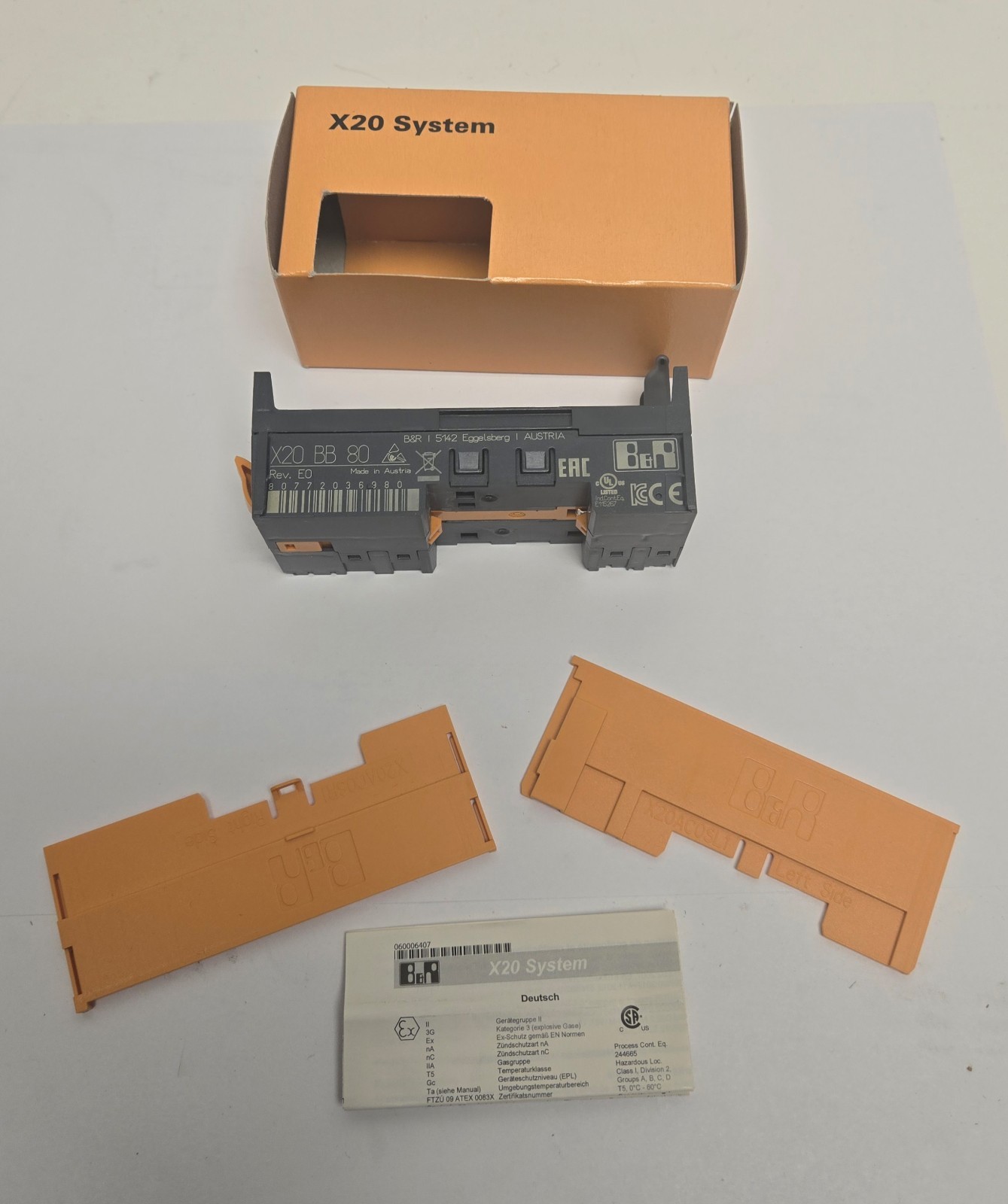 B&R X20BB80 PLC MODULE.