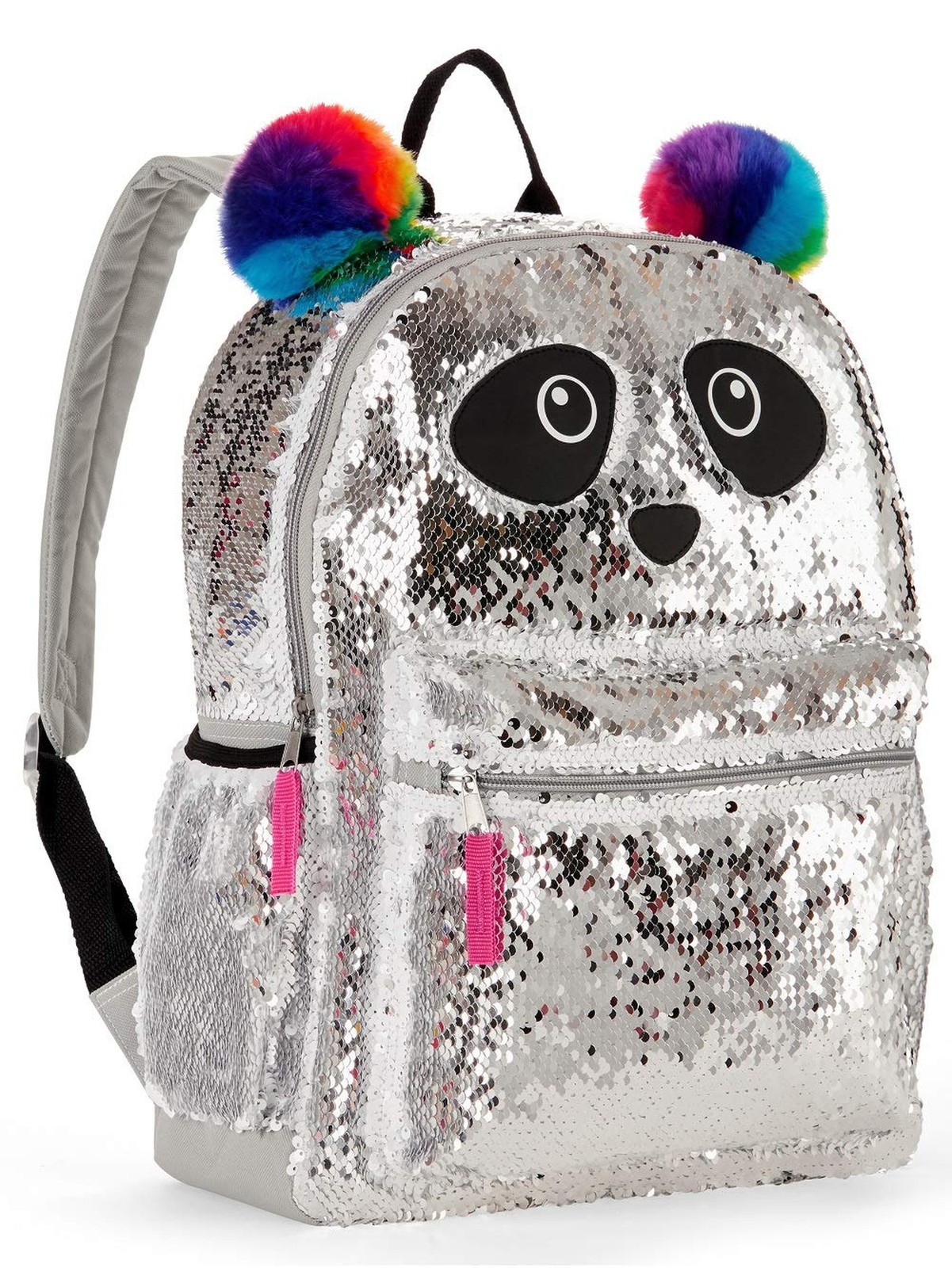 Panda Sequin Backpack for Girls – Panda Backpack with 2 Way Sequins