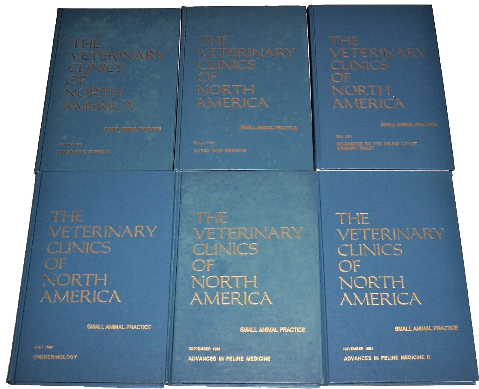 Veterinary Clinics of America Book G4 LOT of 6 Small Animal 1984 As-Is Sale READ