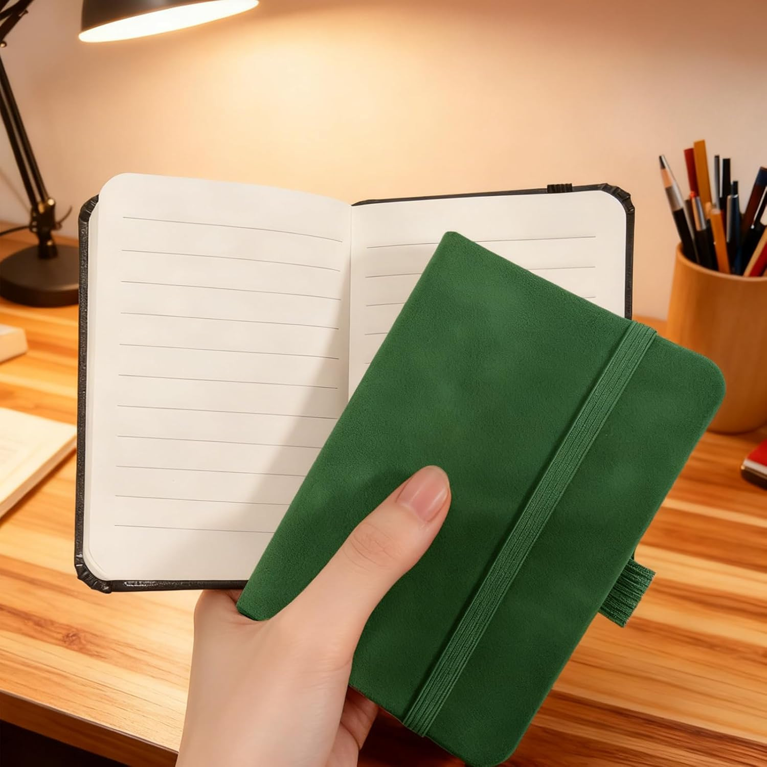 2 Pack Pocket Notebook Journals, 4.3 Inches X 3.1 Inches 200 Pages Small Notepad