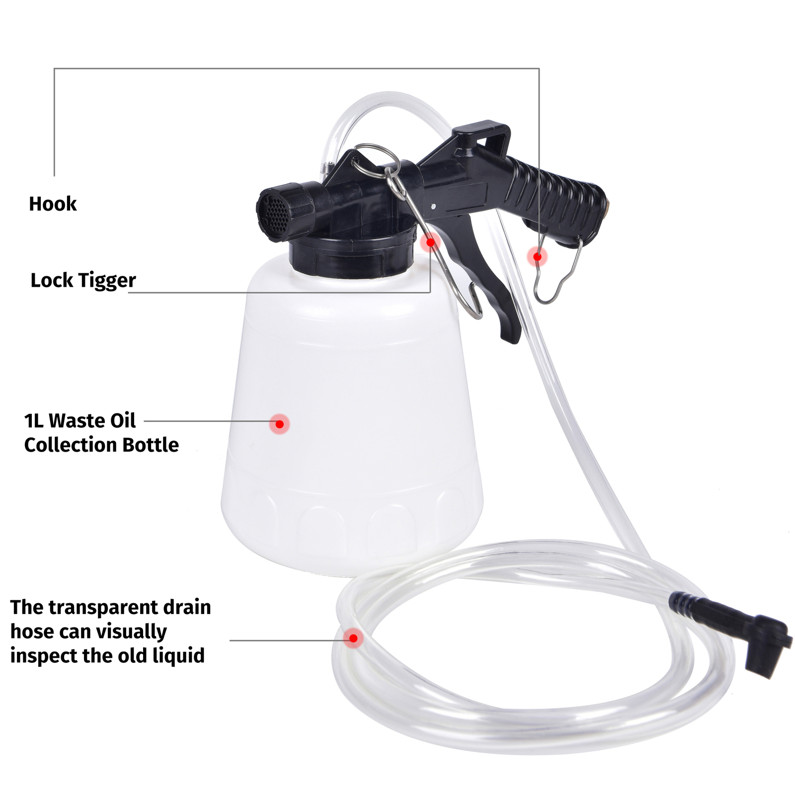 Automotive Pneumatic Vacuum Brake Clutch Fluid Bleeder Tool Adapters 70-110 PSI