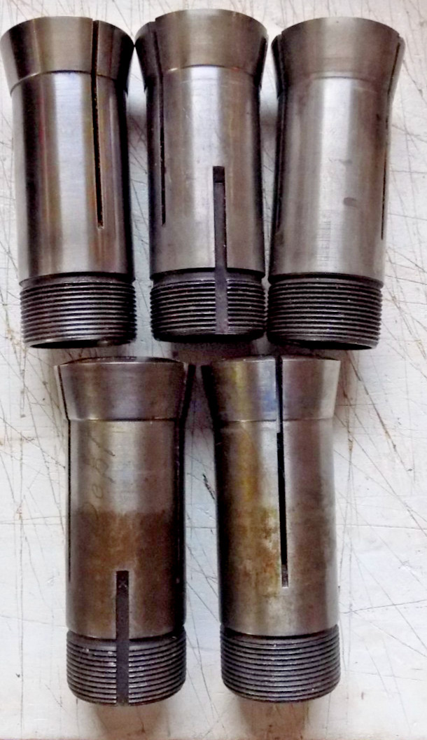 HARDINGE 5C COLLETS 3/16 7/16 13/16 1 5/16 29/32 ** FIVE COLLETS **