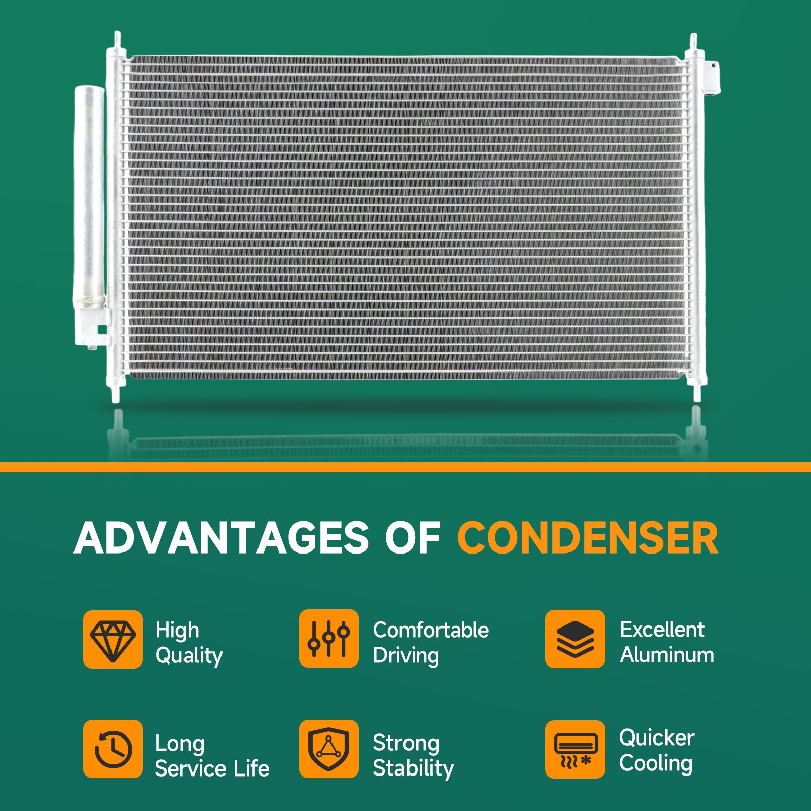 AC3686 AC Condenser Aluminum For Toyota For Corolla 2009 2010 2011 12 13 14-2019