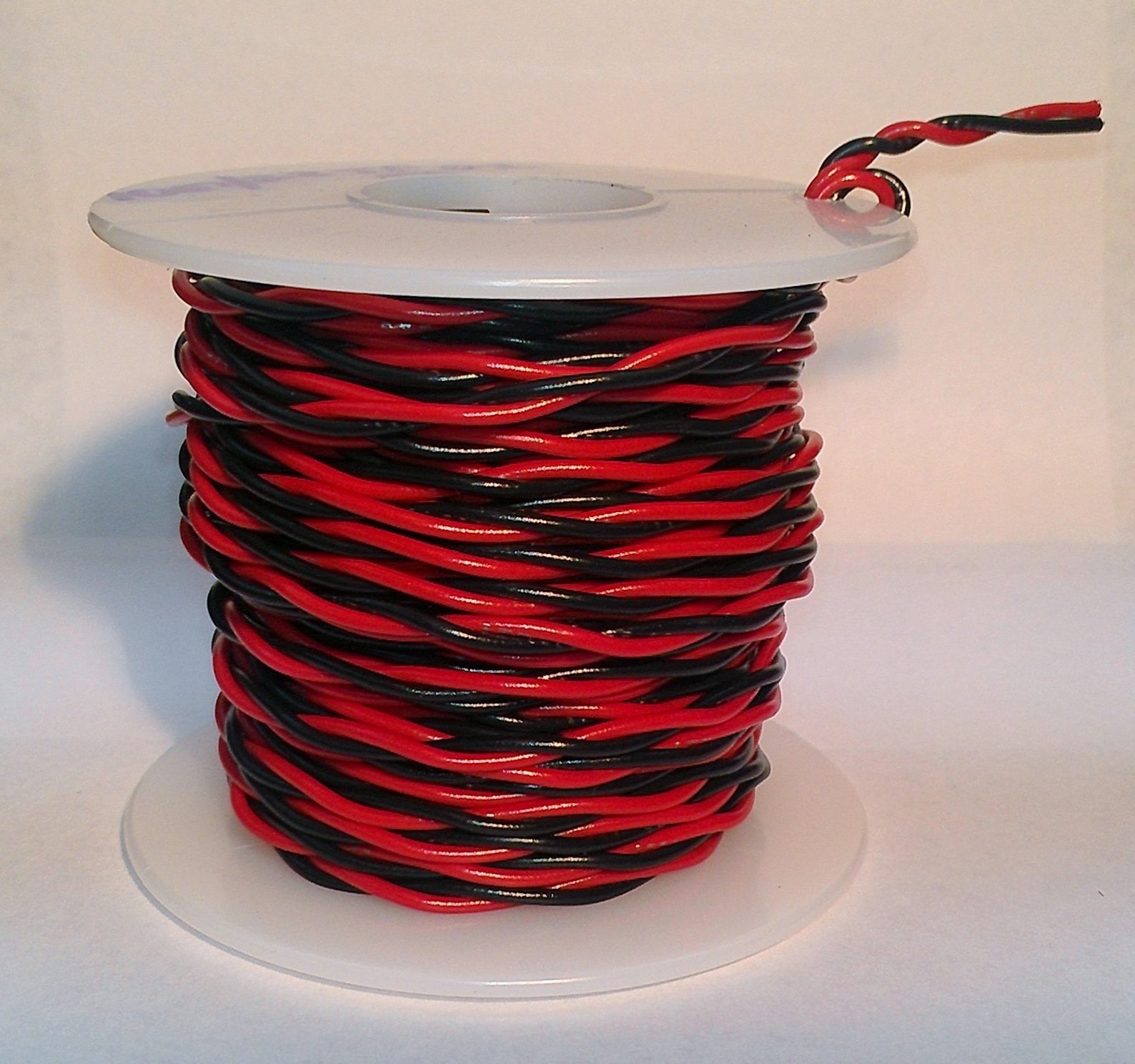 22 AWG UL1007 UL1569 Hook-up Wire BLACK & RED Twisted Pair ~ 100 foot spools