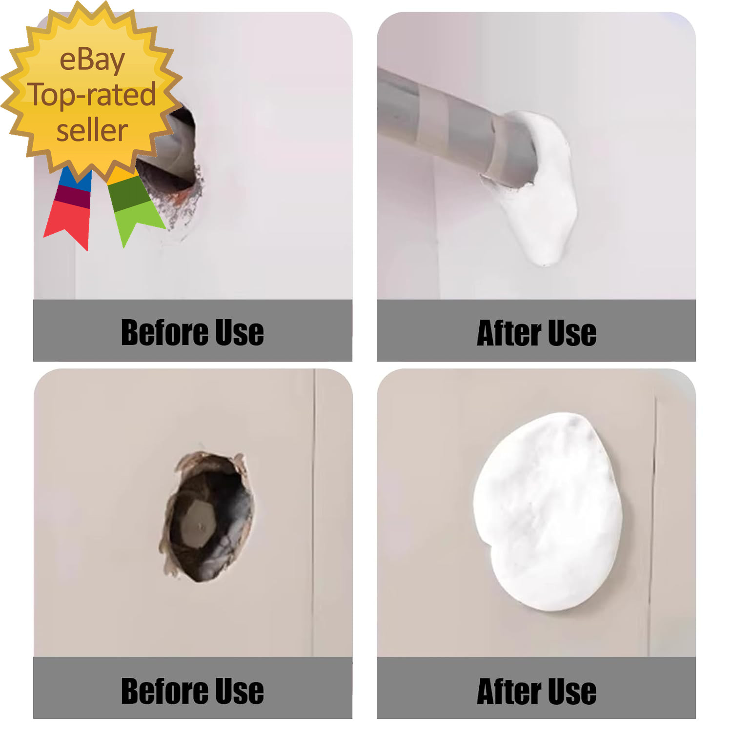 6 Pack Moldable Sealant Clay, White Fast Drying Sealant Mastic, Repair Sealing P