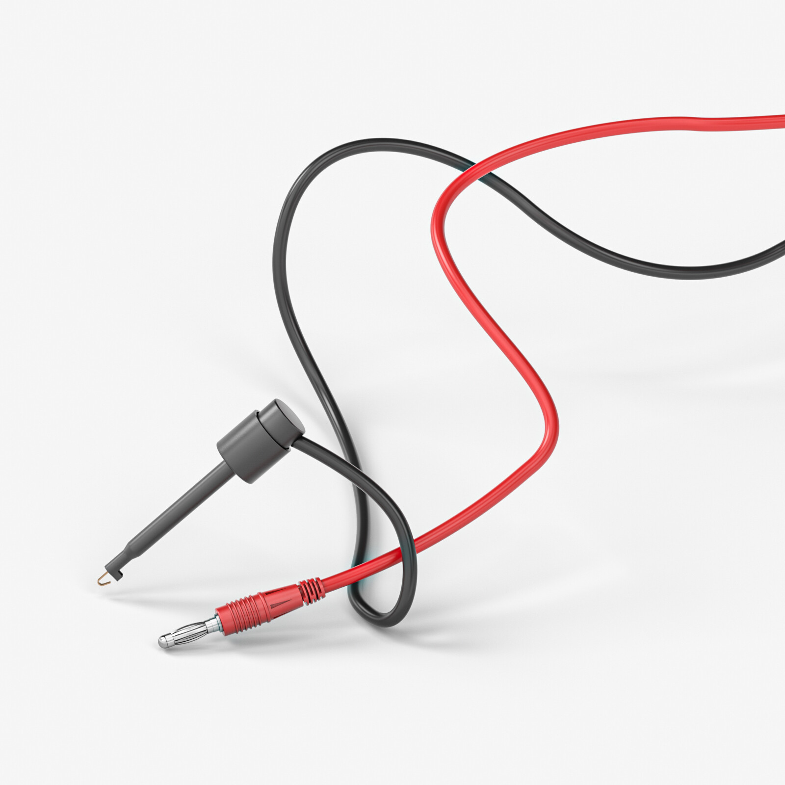4mm Banana Plug to Mini Grabber Test Hook Clip Test Lead Cable for Multimeter