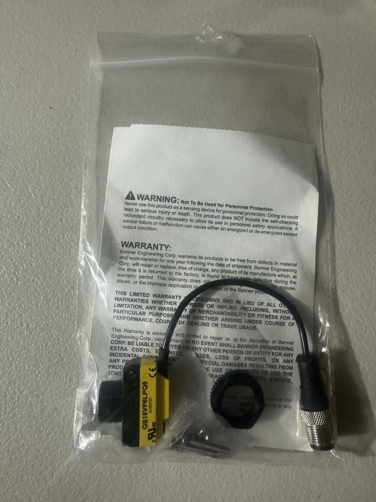 Banner Photoelectric Sensor QS18VP6LPQ5 Automation NEW