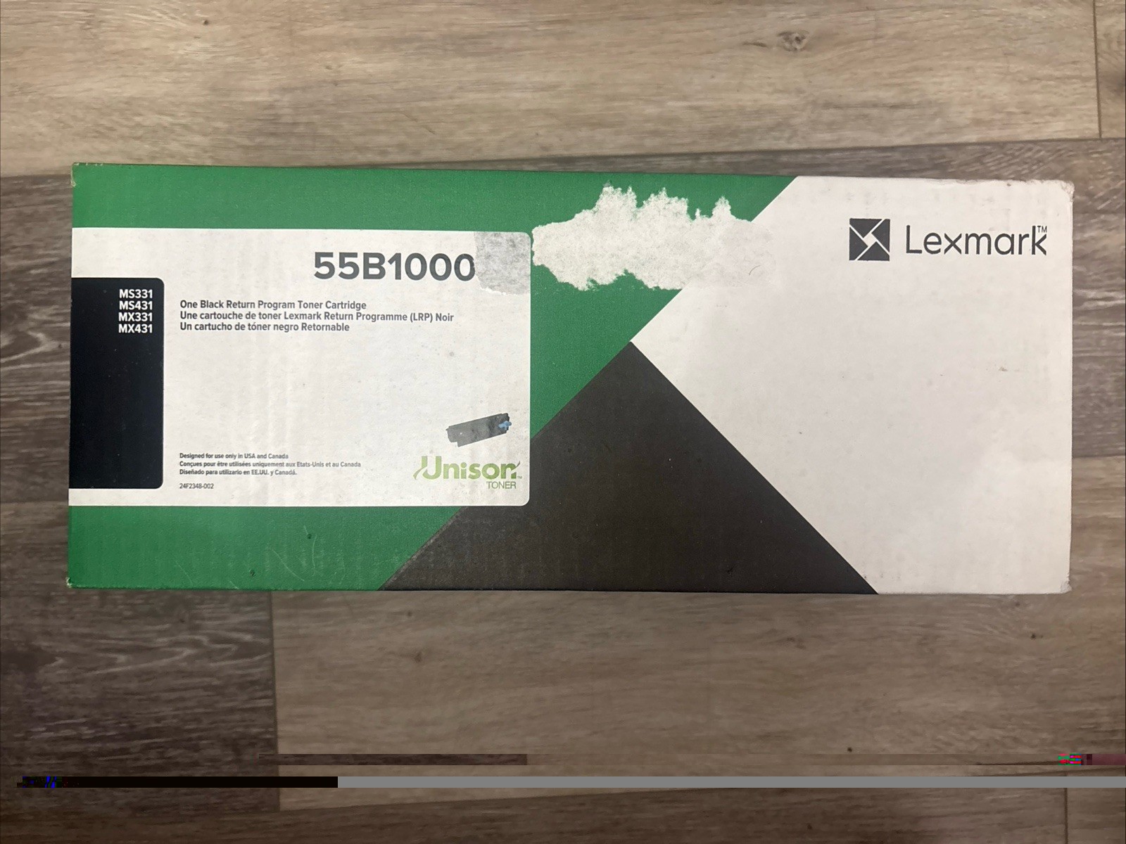 Lexmark 55B1000 Black Toner Cartridge | MS331dn MS431dn MX431adw | Brand New