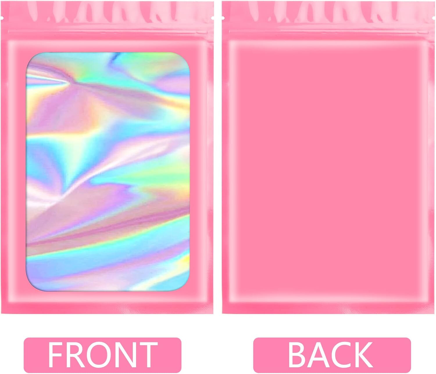 Holographic Mylar Bags Smell Proof Food Storage Zip Seal Foil Pouch Candy Bag