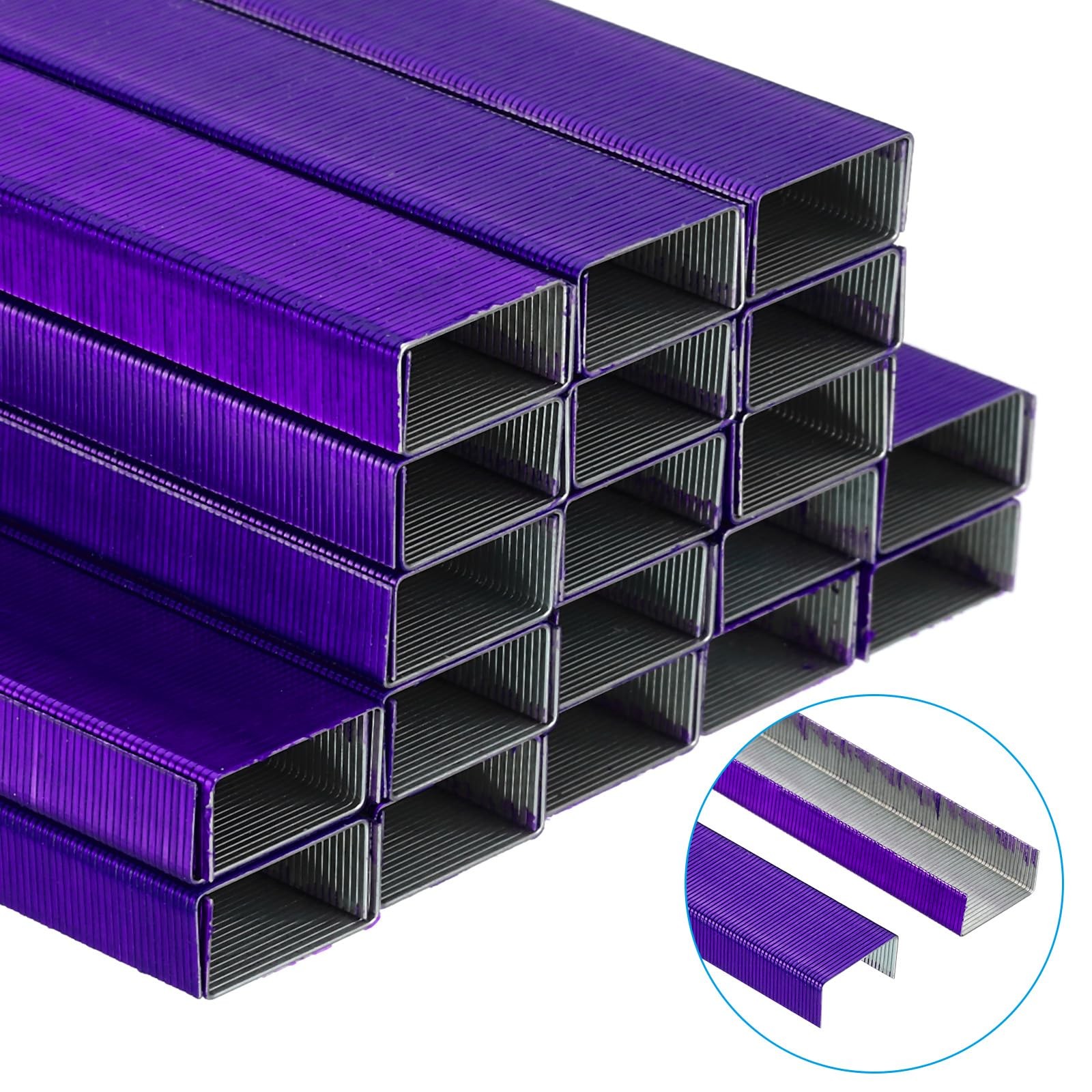 PATIKIL Staples for Stapler, 4 Pack(1000Pcs Per Pack) 26/6, Purple