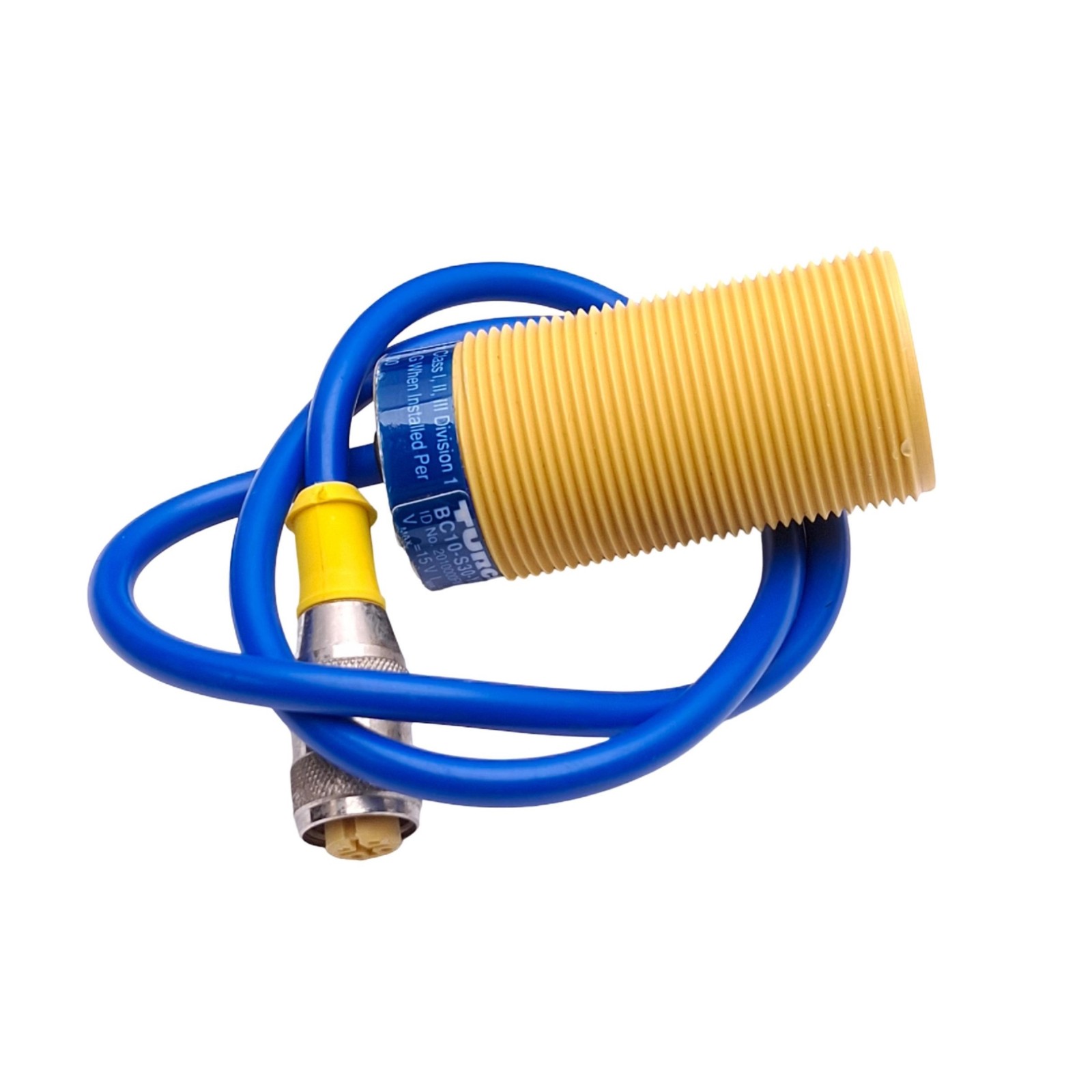 Turck BC10-S30-Y0X Proximity Sensor, 10mm Range, 15VDC, M30x1.5, M12 4-Pin