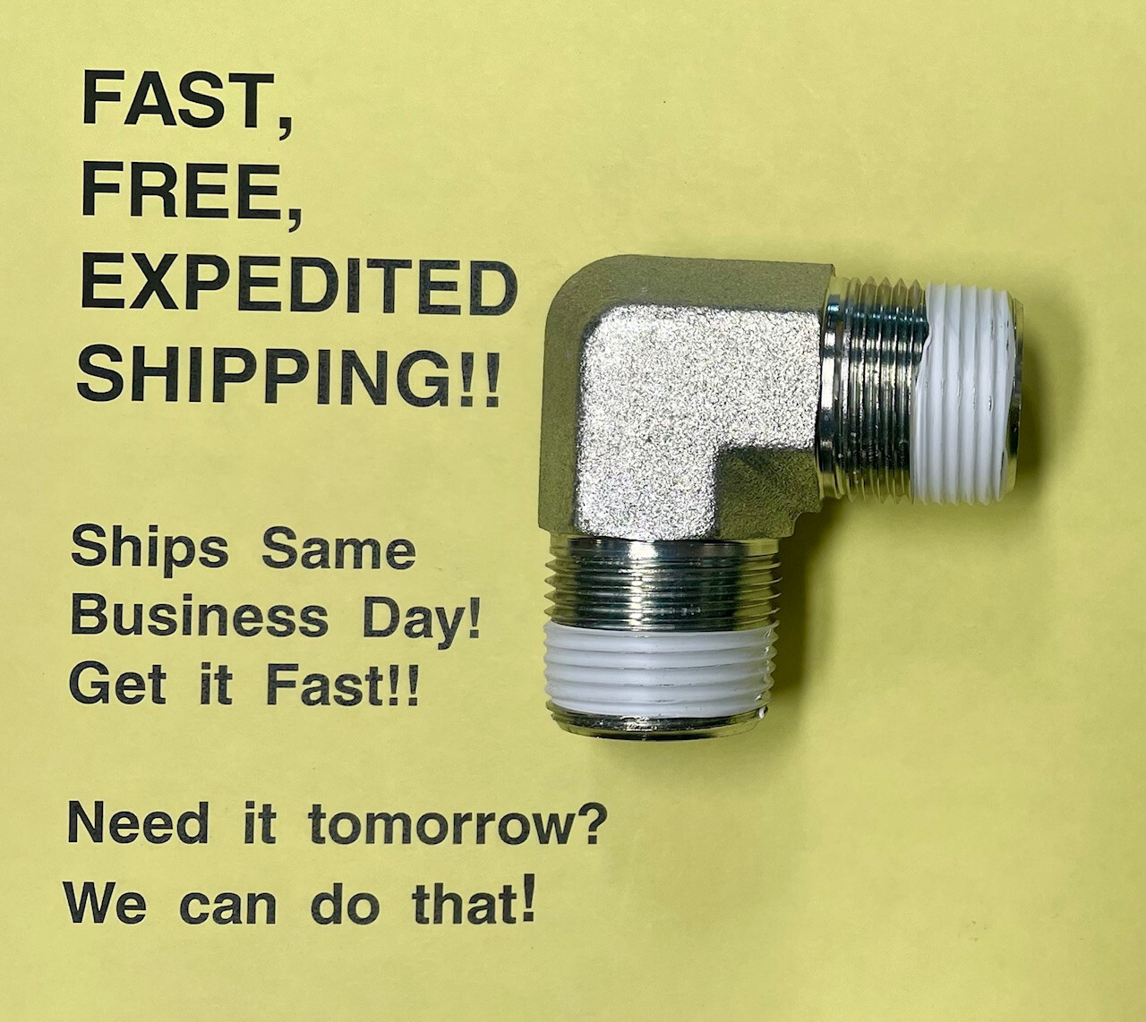 1″ Male NPT x 1″ Male NPT Elbow Fitting; 5500-16-16; FREE SAME DAY SHIPPING!