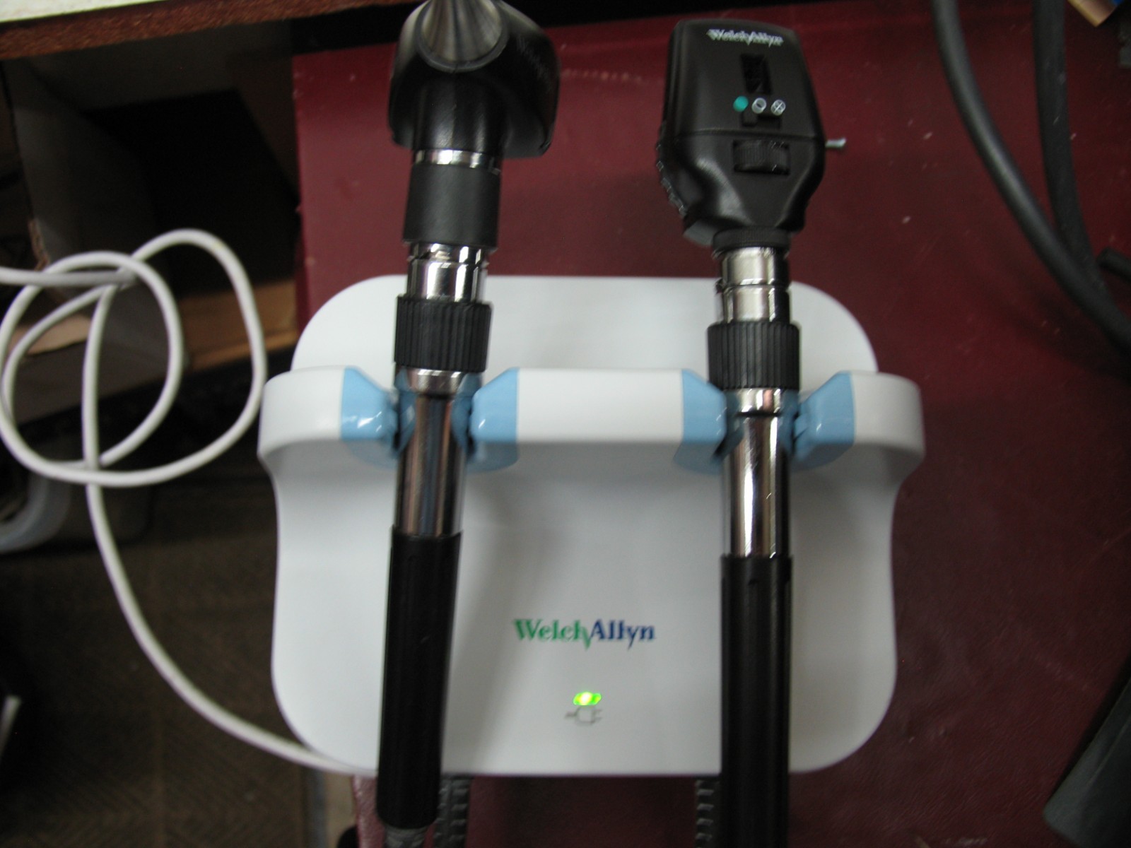 WELCH ALLYN GS 777 WALL TRANSFORMER WITH OTOSCOPE OPTHMALMOSCOPE & POWER SUPPLY