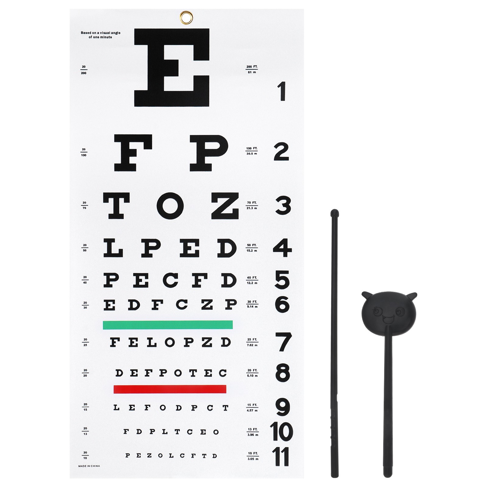 Eye Testing Charts for Visual Acuity Measurement and Eye Examinations