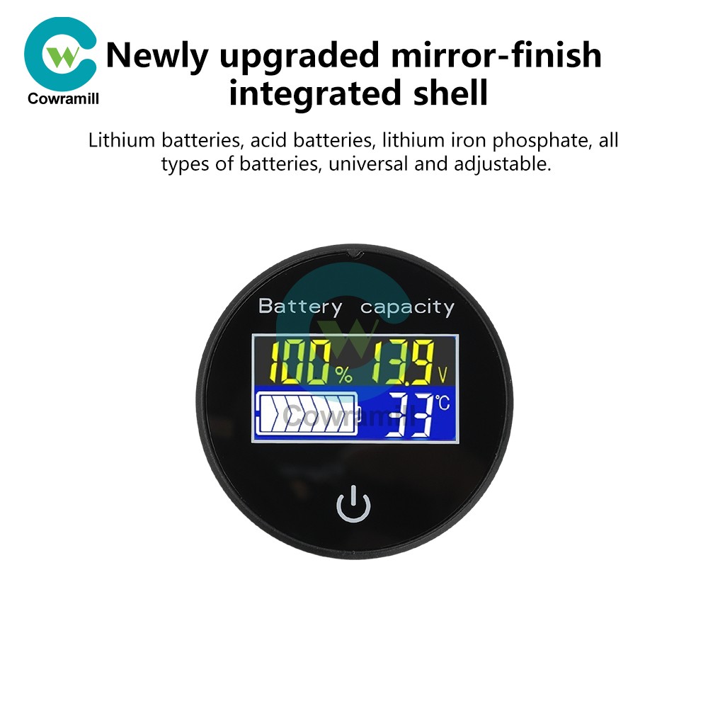 LCD Digital Battery Level Indicator Voltage Power Percentage Temperature Display