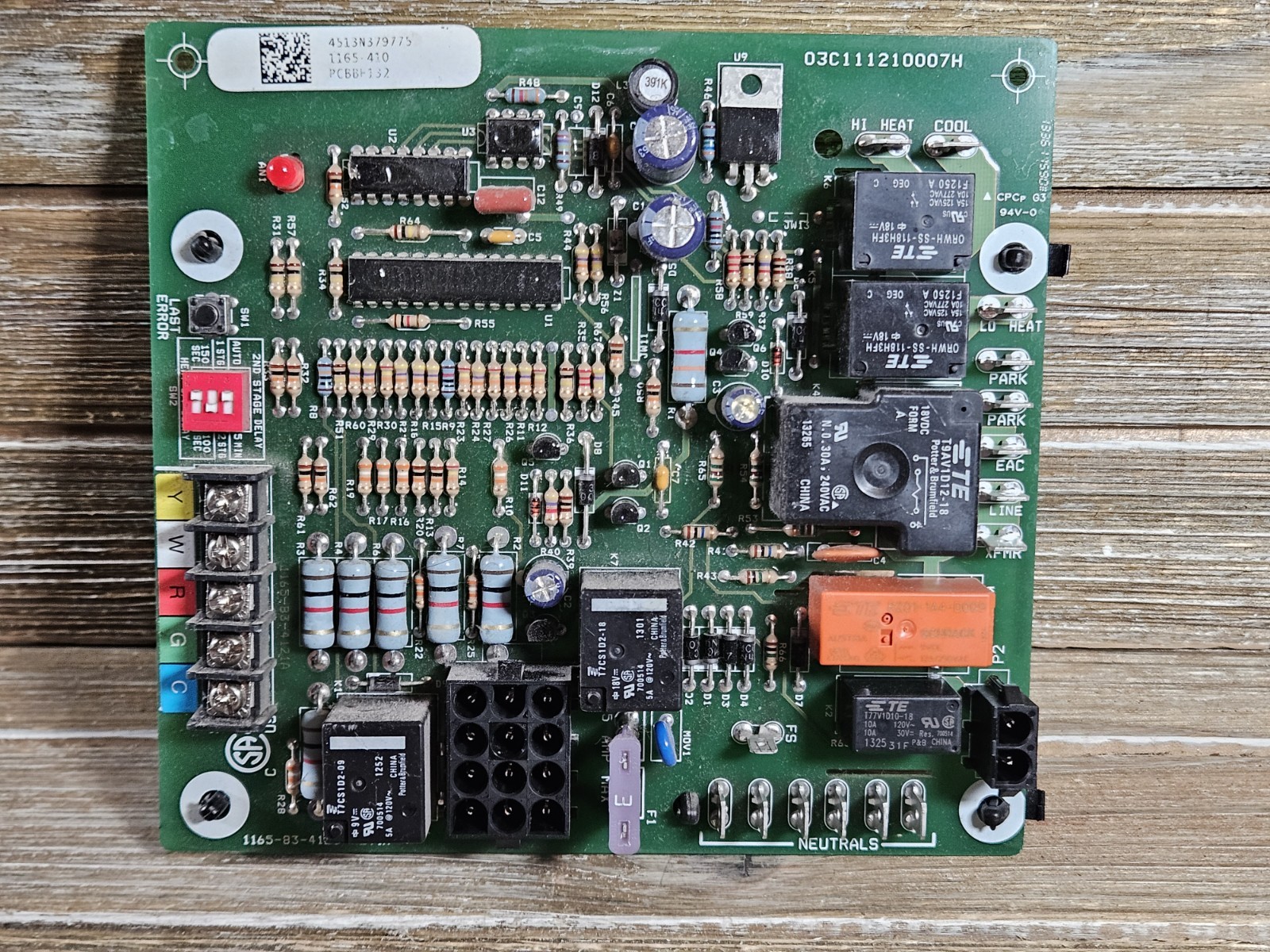 Goodman PCBBF132 OEM Furnace Control Circuit Board 1165-410