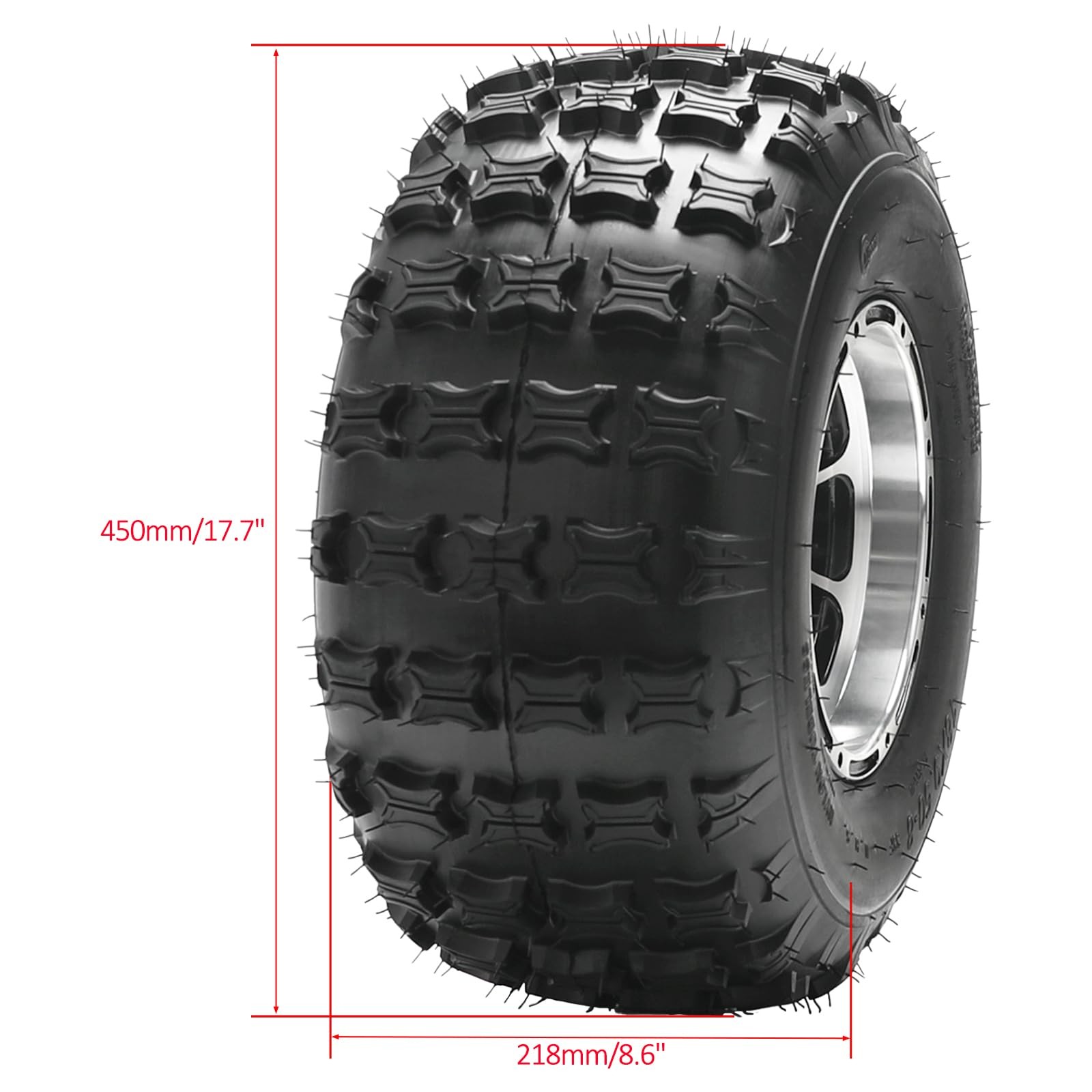 18×9.5-8 Tire Rim Set ATV UTV GoKart Quad MiniBike LawnMower 4 PLY 8″ 4x110mm(2)