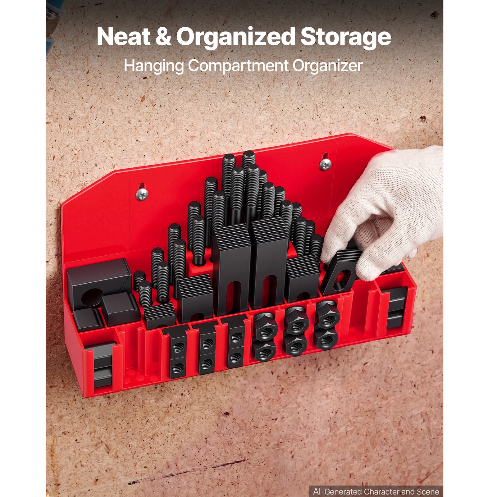 Uimoso 58-Piece 5/8″ T-Slot Clamp Kit with 1/2″-13 Threaded Studs