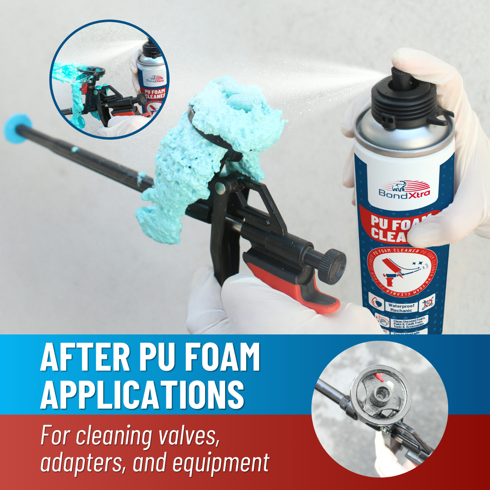 Spray Foam Cleaner, Insulation Polyurethane Sealant Remover for Pro Dispensing