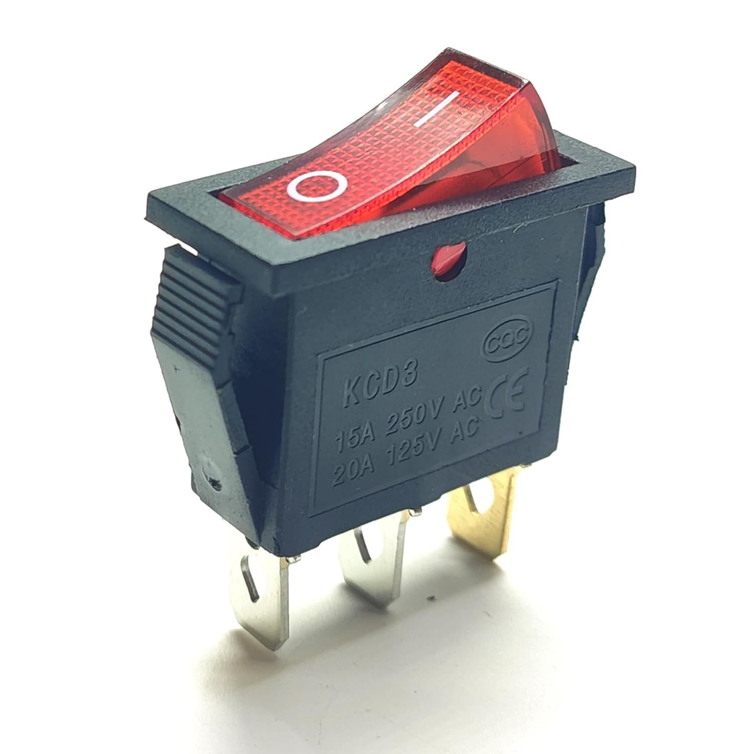 120 Volt 3 Prong Rocker Switch Lighted On Off Plug 24V Switch 120V Rocker Switch