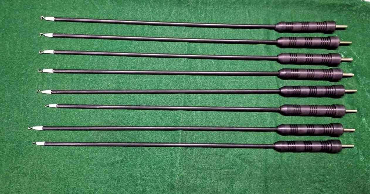 8pc Laparoscopic Monopolar Electrode L-Hook 5mmx330mm Reusable Instruments