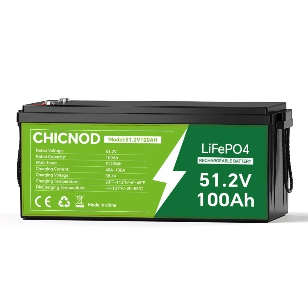 48V 100Ah LiFePO4 Lithium Battery 100Ah 5120Wh with BMS For Solar/RV/Golf Carts