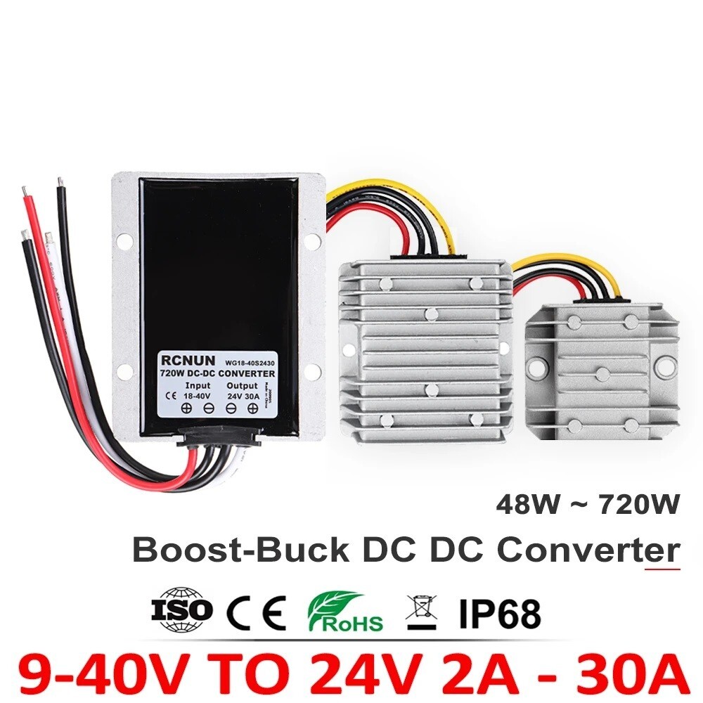 Reliable DC DC Converter Buck Boost Regulator Metal Stabilizer 9-40V 24V 2-30A