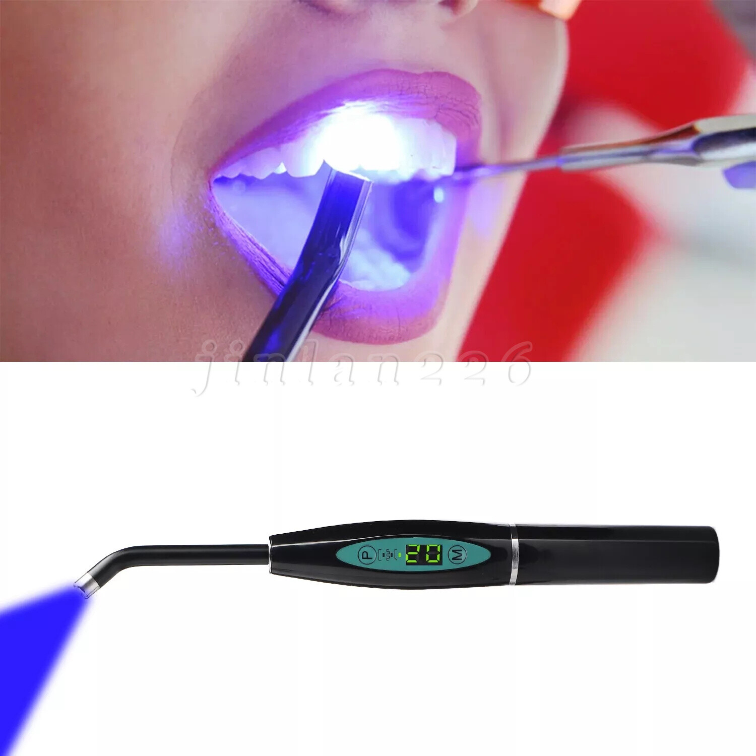 Dental Wireless Cordless LED Cure Curing Light Lamp 1500mw 5W Tool Resin Cure US