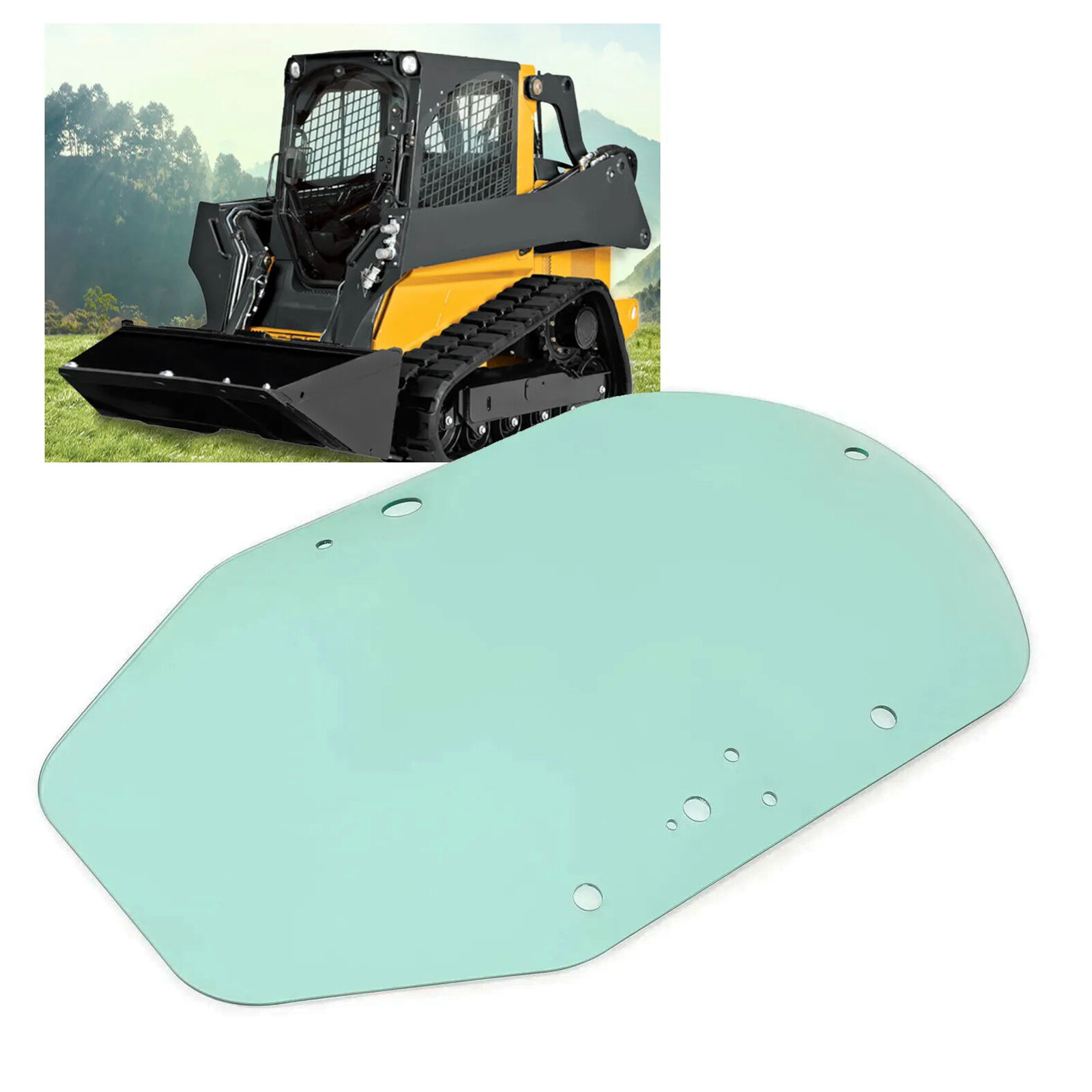 Windowpane Front Center For John Deere 318E 323E 324G 333G Skid Steer #T344818